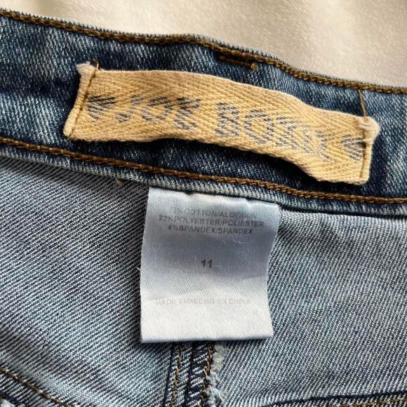 Vintage Y2K indie boho Joe Boxer low rise flare jeans firework studs size 11 - Picture 4 of 8